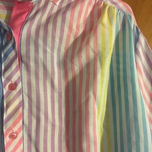 Rainbow Collared Short Sleeve Shirt